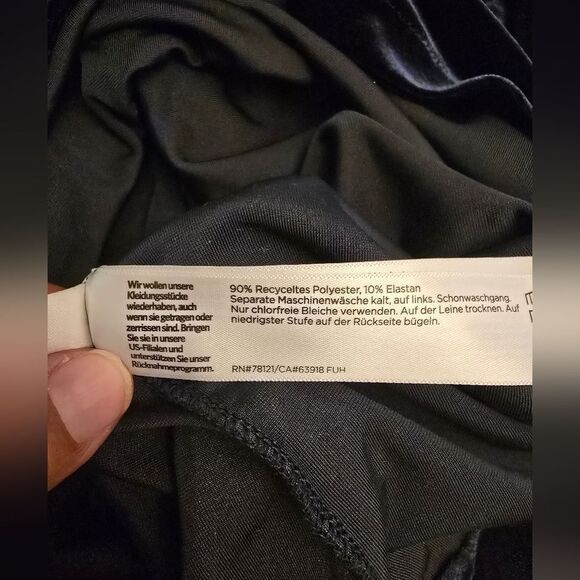 Eileen Fisher Boxy Velvet Top In Navy Blue Size Large - Picture 4 of 8